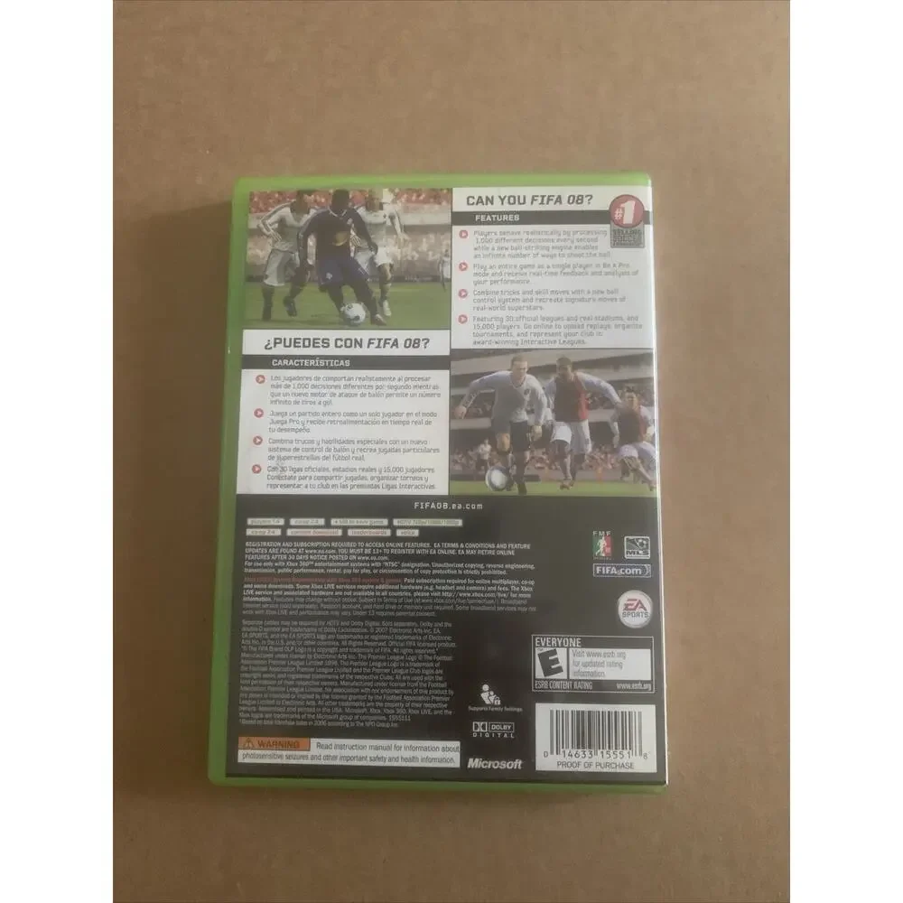 FIFA‎ Soccer 08 (Microsoft Xbox 360, 2007) Complete with Manual Tested